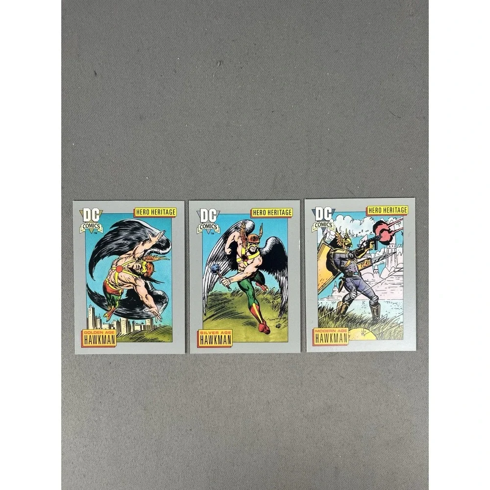 1991 DC Comic Cards HAWKMAN Hero Heritage Set Of 3‎